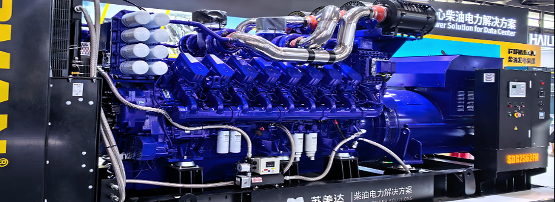Engine preheater installation example on generator equipment