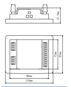 GM80 Series outline and panel opening drawing