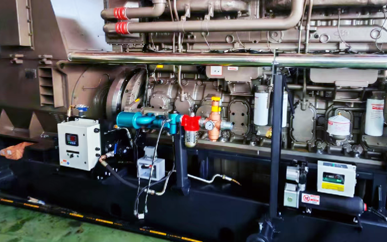 Oil heater installed with generator equipment